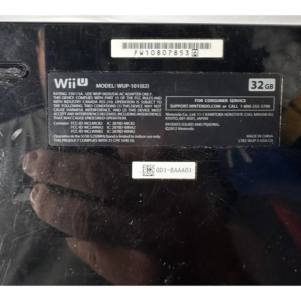 Nintendo Wii U Black WUP-101 02 32GB Console Only Not Working Parts Repair